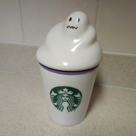 Starbucks Japan Ghost Halloween Ceramic Whipped Ghost Tumbler Coffee Mug 2020 - Picture 1 of 4